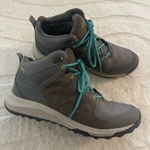 KEEN Women's Explore Mid Waterproof Hiking Boots Sneaker Shoes Steel Grey Size 8